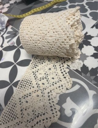 Bordo uncinetto panna