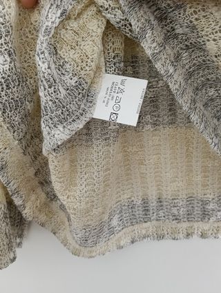 Jersey Anna Mora rayas beige/gris Talla M