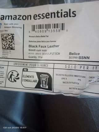 Manoletinas negras talla 41.5