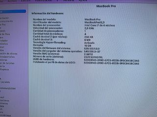MacBook Pro 15” Touchbar 2016 i7 4 núcleos