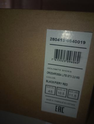 Zapatillas Dolomite Gore-Tex Negras/Rojas