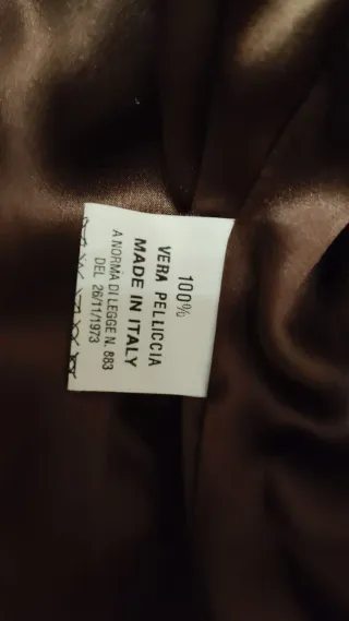 Chaquetón de piel natural marrón