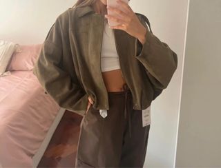 Chaqueta Zara efecto ante agotada