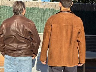 Cazadora reversible de piel