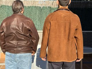 Cazadora reversible de piel