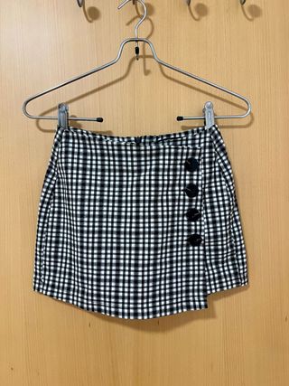 Falda pantalón cuadros Bershka
