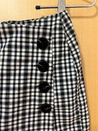 Falda pantalón cuadros Bershka