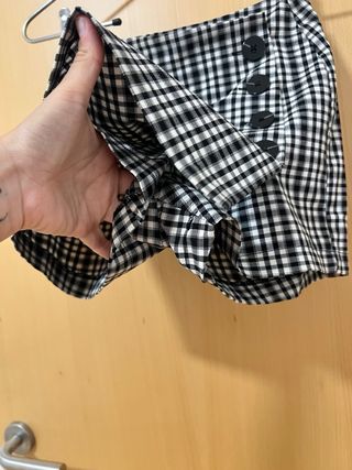 Falda pantalón cuadros Bershka