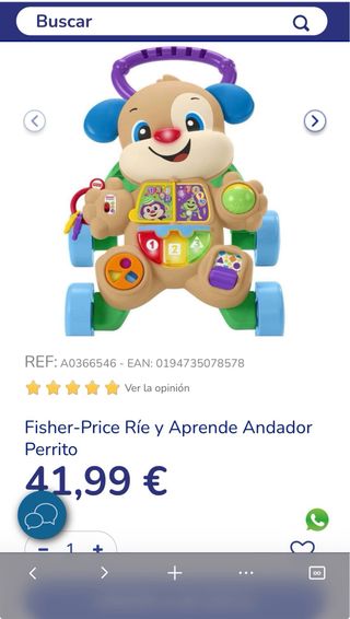 Andador Fisher-Price Perrito Ríe y Aprende