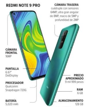 Xiaomi Redmi Note 9 Pro Azul/Verde