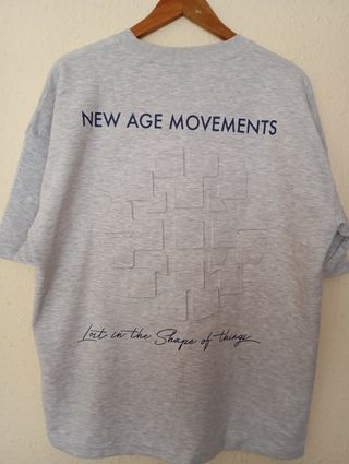 Camiseta gris boxy fit estilo heavyweight- talla M