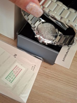 Orologio Emporio Armani Uomo Argento Nero
