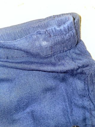 Pantalón holgado lino azul