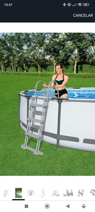 Escalera Piscina Bestway 107cm Gris