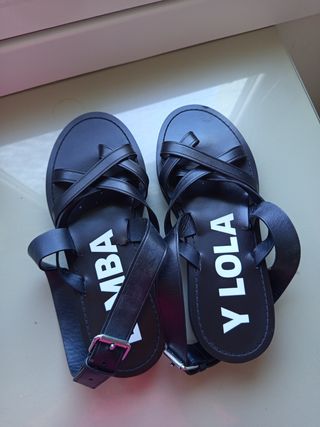 Sandalias Bimba y Lola Negras Mujer