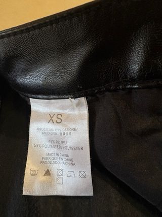 Pantaloni ecopelle neri XS