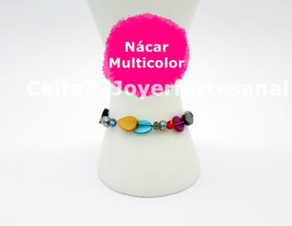 Pulsera Nácar Multicolor Diseño Artesanal