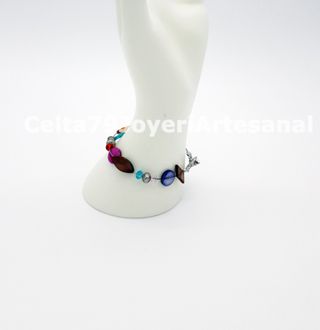 Pulsera Nácar Multicolor Diseño Artesanal