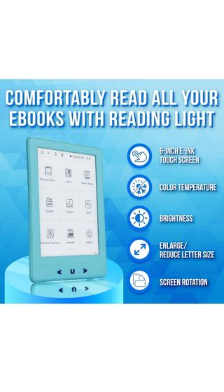 Lector Ebook Silvergear Azul Retroiluminado