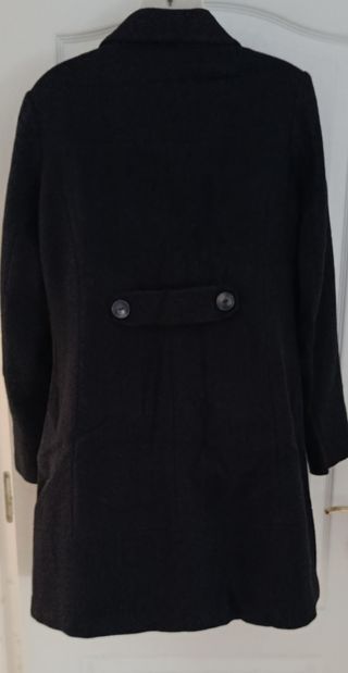 Abrigo negro con lana Sfera Talla XL