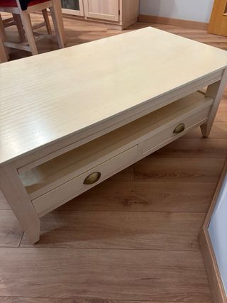 Mesa de centro elevable beige