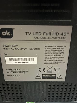 Televisor LED OK 40” Full HD Smart TV