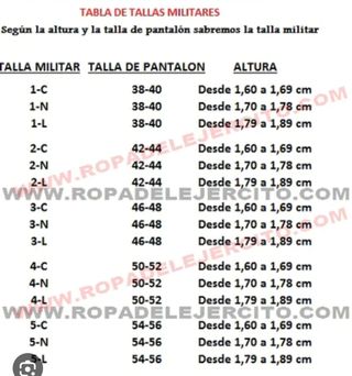 Pantalón militar camuflaje Talla L