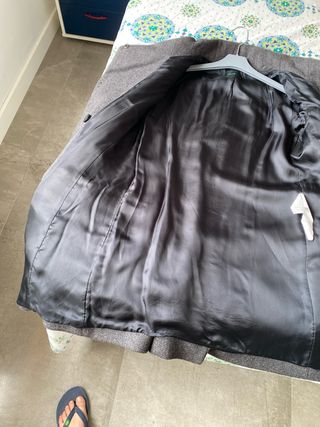 Abrigo de lana gris