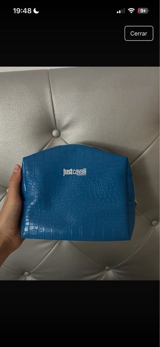 Neceser Just Cavalli Azul Cocodrilo