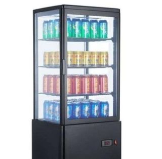 EXPOSITOR REFRIGERADO 4 CARAS 78 LITROS NEGRO