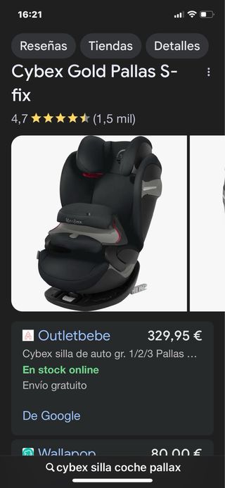 Silla coche Cybex Isofix