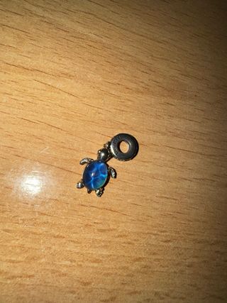 Colgante Tortuga Azul Plata