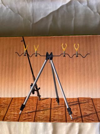 Sujeción cañas pescar telescópica