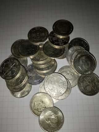 Moneda 100 Pesetas Plata Franco