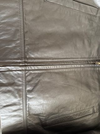 Cazadora de piel negra talla M