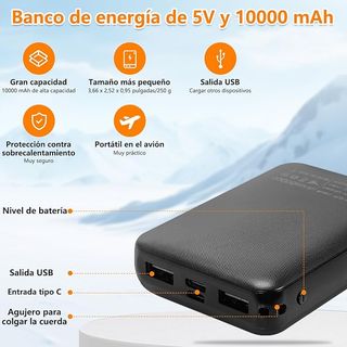 Chaleco Calefactable USB 10000 mAh