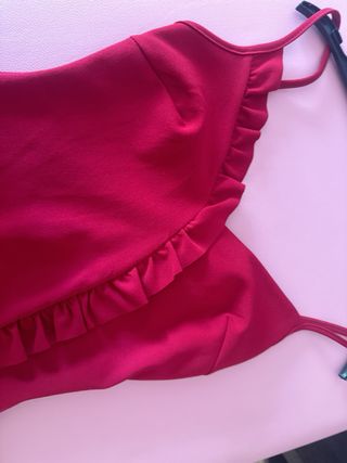 Vestido rojo con volantes