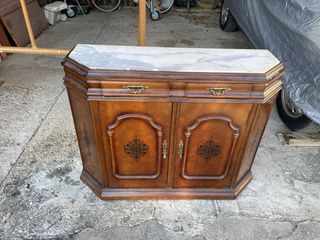 Mueble vintage madera y mármol