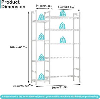 Estante de Baño 7 Compartimentos Azul/Blanco