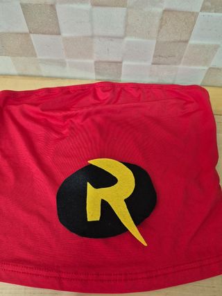 Disfraz Robin Top rojo y Accesorios