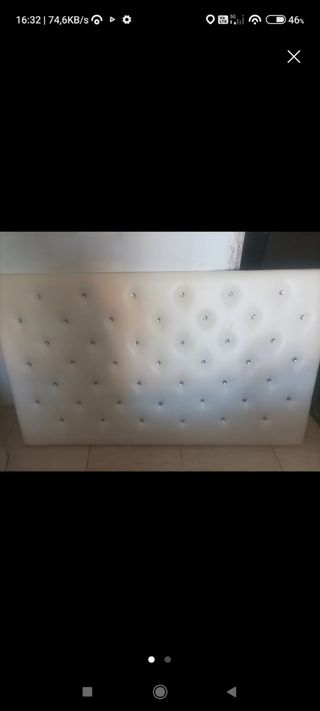 Cabecero blanco polipiel
