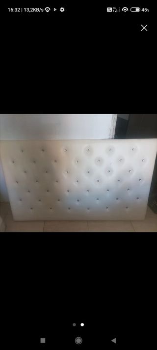 Cabecero blanco polipiel