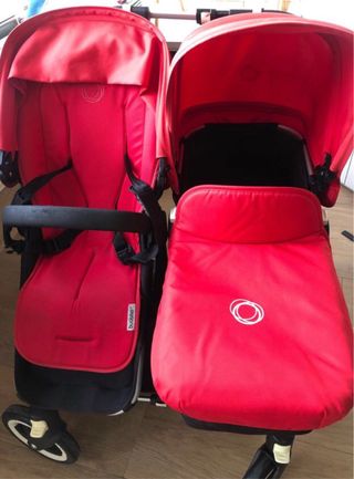 Carro Bugaboo Gemelar Rojo