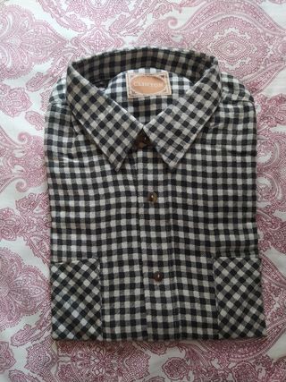 Camisa de cuadros vintage Clinton. Nueva