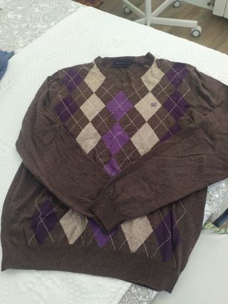 Jersey de pico caballero rombos