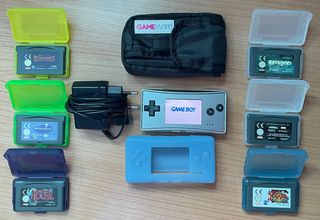 Nintendo Game Boy Micro Plata + 6 Juegos