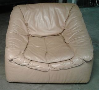 Coppia poltrone vintage pelle cognac
