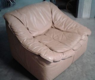 Coppia poltrone vintage pelle cognac