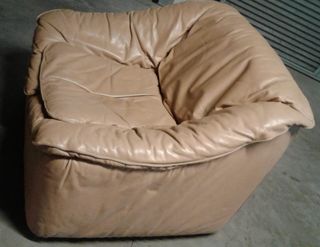 Coppia poltrone vintage pelle cognac