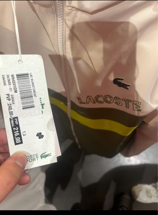 Chándal Lacoste Talla L Blanco y Verde
